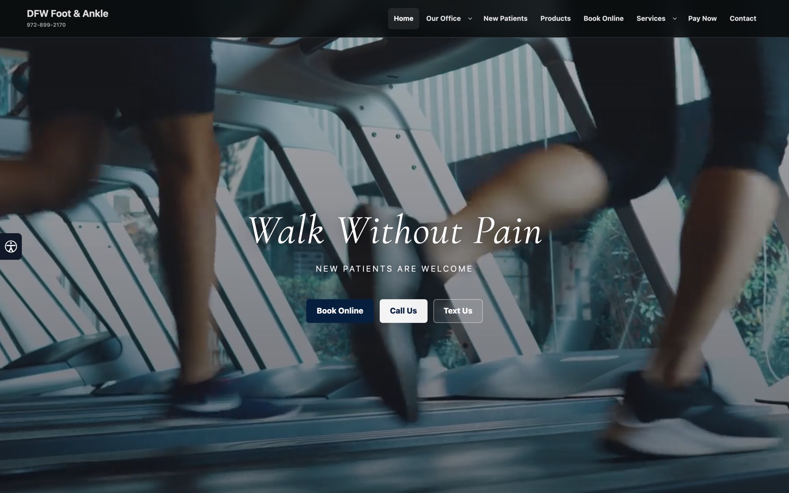 DFW Foot & Ankle website preview