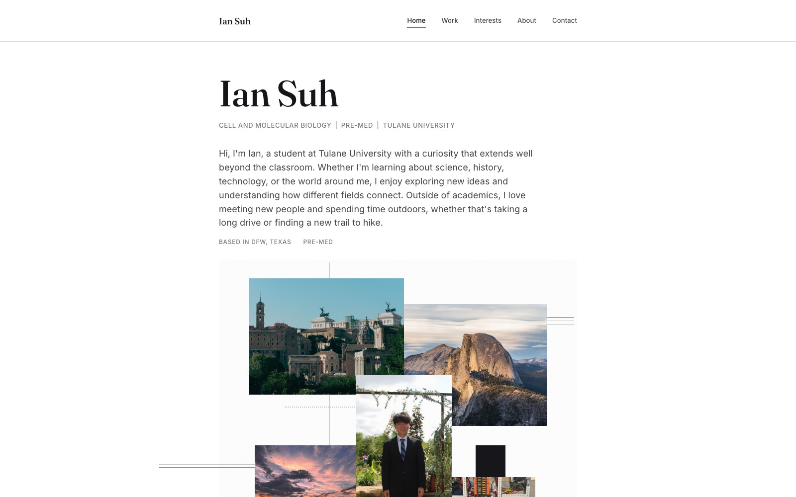 Personal portfolio website preview